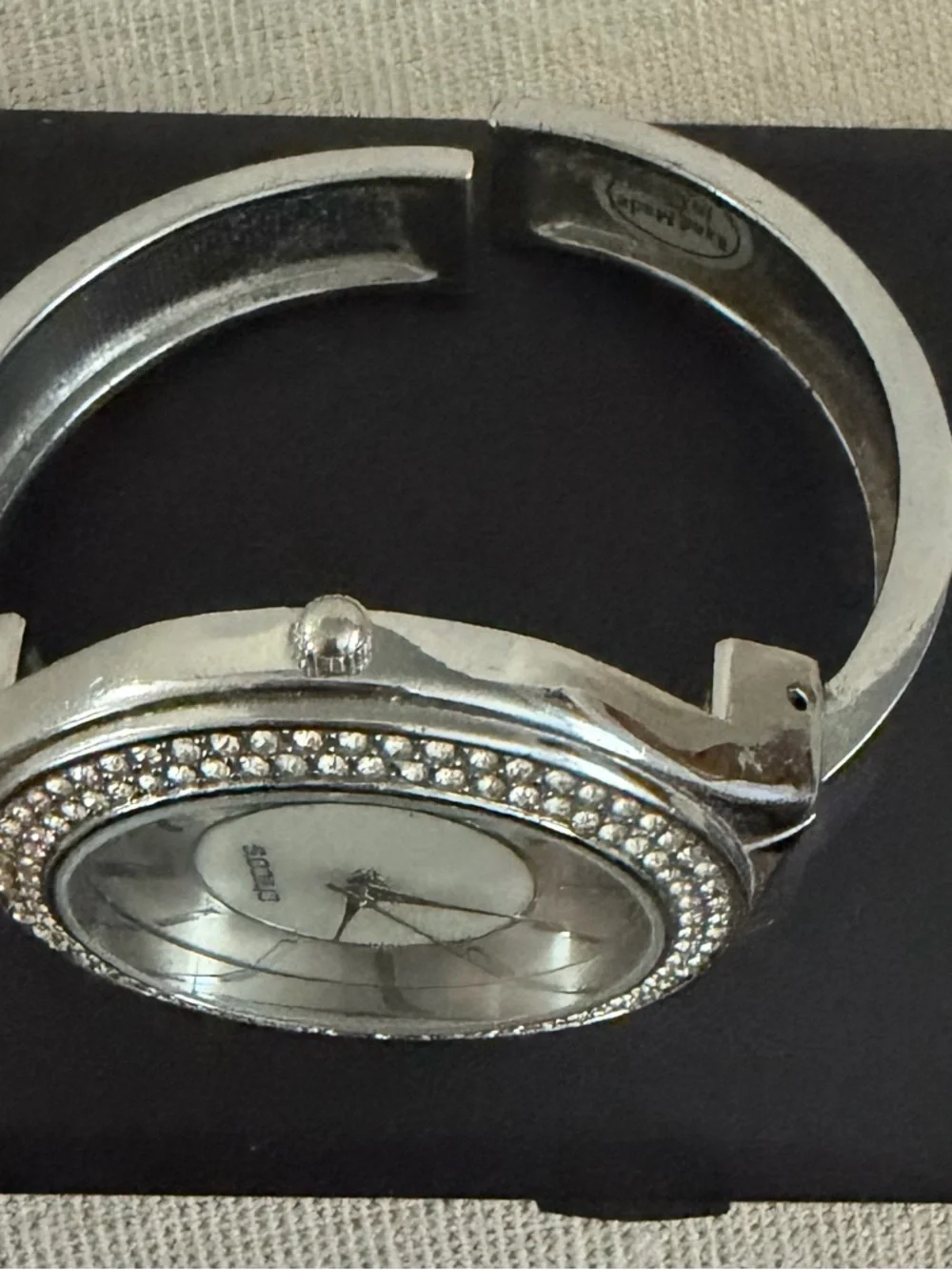 Chico's Silver-Tone Crystal Bezel Women's Watch